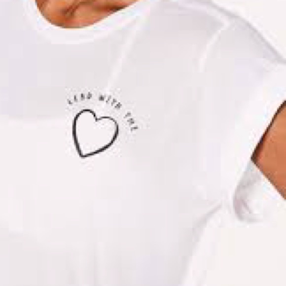 *NWOT* LULULEMON Lead with the Heart Tee in White with Rolled Cap Sleeves — 6 - Picture 4 of 4